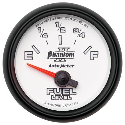 Auto Meter - Auto Meter Gauge; Fuel Level; 2 1/16in.; 240E to 33F; Elec; Phantom II 7516