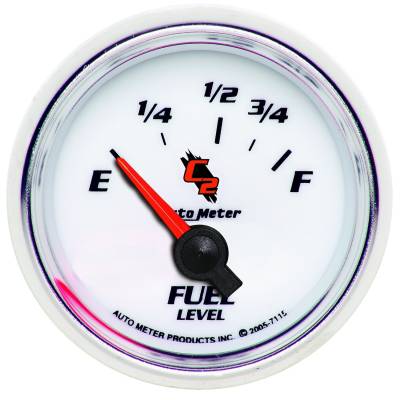 Auto Meter - Auto Meter Gauge; Fuel Level; 2 1/16in.; 73E to 10F; Elec; C2 7115