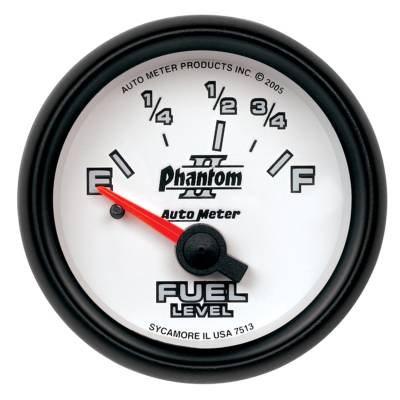 Auto Meter - Auto Meter Gauge; Fuel Level; 2 1/16in.; 73E to 10F; Elec; Phantom II 7515