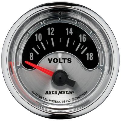 Auto Meter - Auto Meter Gauge; Voltmeter; 2 1/16in.; 18V; Elec; American Muscle 1294