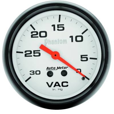 Auto Meter - Auto Meter Gauge; Vacuum; 2 5/8in.; 30inHg; Mechanical; Phantom 5884