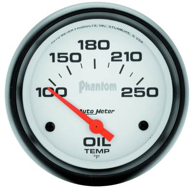 Auto Meter - Auto Meter Gauge; Oil Temp; 2 5/8in.; 100-250deg. F; Electric; Phantom 5847