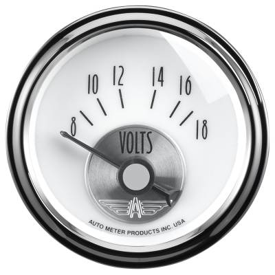 Auto Meter - Auto Meter Gauge; Voltmeter; 2 1/16in.; 18V; Elec; Prestige Pearl 2094