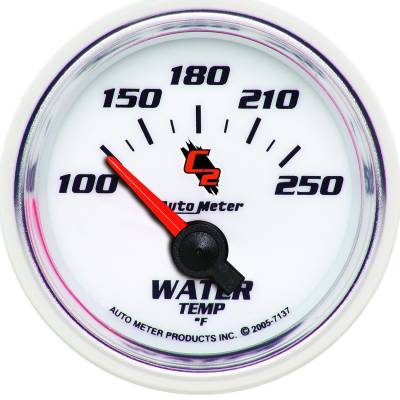 Auto Meter - Auto Meter Gauge; Water Temp; 2 1/16in.; 100-250deg. F; Electric; C2 7137