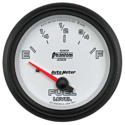 Auto Meter - Auto Meter Gauge; Fuel Level; 2 5/8in.; 0E to 90F; Elec; Phantom II 7814