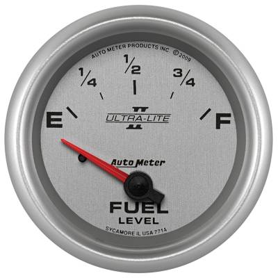 Auto Meter - Auto Meter Gauge; Fuel Level; 2 5/8in.; 0E to 90F; Elec; Ultra-Lite II 7714