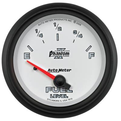 Auto Meter - Auto Meter Gauge; Fuel Level; 2 5/8in.; 240E to 33F; Elec; Phantom II 7816