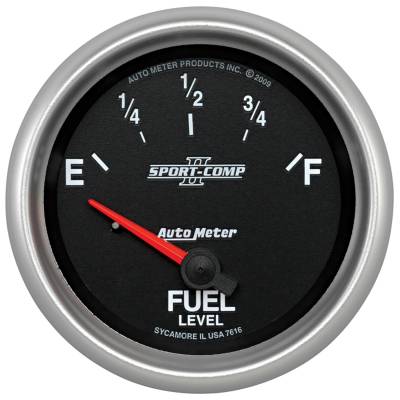 Auto Meter - Auto Meter Gauge; Fuel Level; 2 5/8in.; 240E to 33F; Elec; Sport-Comp II 7616