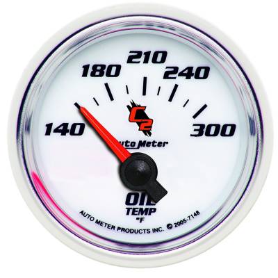 Auto Meter - Auto Meter Gauge; Oil Temp; 2 1/16in.; 140-300deg. F; Electric; C2 7148