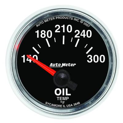 Auto Meter - Auto Meter Gauge; Oil Temp; 2 1/16in.; 140-300deg. F; Electric; GS 3848