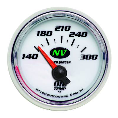 Auto Meter - Auto Meter Gauge; Oil Temp; 2 1/16in.; 140-300deg. F; Electric; NV 7348