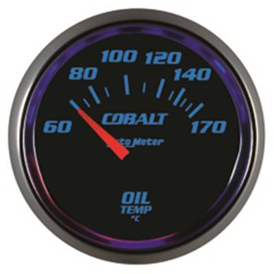 Auto Meter - Auto Meter Gauge; Oil Temp; 2 1/16in.; 60-170deg. C; Electric; Cobalt 6148-M