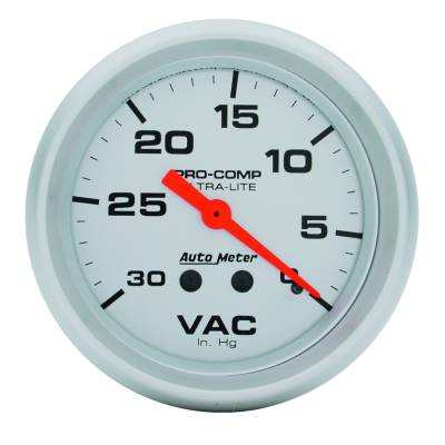 Auto Meter - Auto Meter Gauge; Vacuum; 2 5/8in.; 30inHg; Mechanical; Ultra-Lite 4484