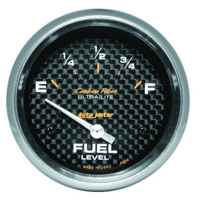 Auto Meter - Auto Meter Gauge; Fuel Level; 2 5/8in.; 0E to 90F; Elec; Carbon Fiber 4814