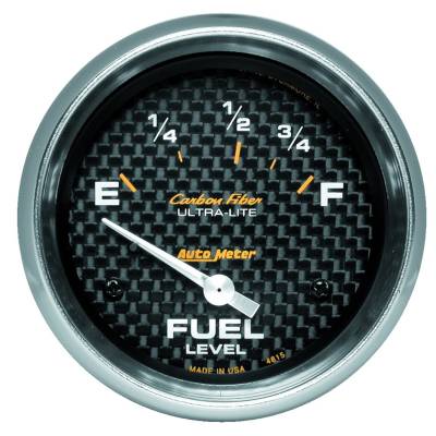 Auto Meter - Auto Meter Gauge; Fuel Level; 2 5/8in.; 73E to 10F; Elec; Carbon Fiber 4815