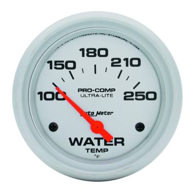 Auto Meter - Auto Meter Gauge; Water Temp; 2 5/8in.; 100-250deg. F; Electric; Ultra-Lite 4437