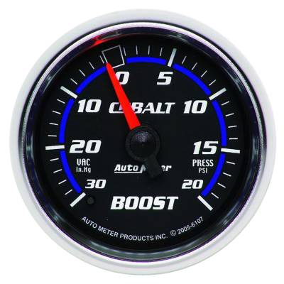 Auto Meter - Auto Meter Gauge; Vac/Boost; 2 1/16in.; 30inHg-20psi; Mechanical; Cobalt 6107