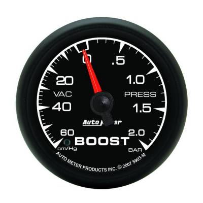 Auto Meter - Auto Meter Gauge; Vac/Boost; 2 1/16in.; 60cmHg-2.0BAR; Mechanical; ES 5903-M