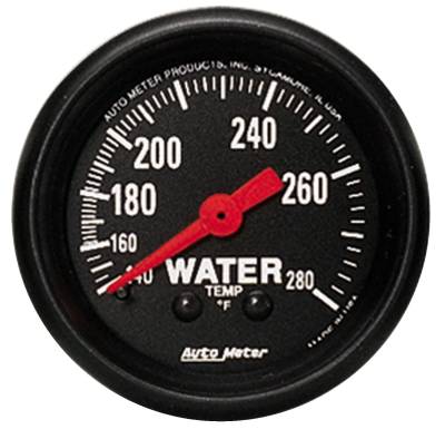 Auto Meter - Auto Meter Gauge; Water Temp; 2 1/16in.; 140-280deg. F; Mechanical; Z Series 2606