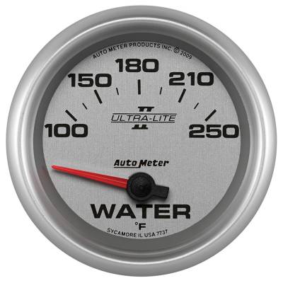 Auto Meter - Auto Meter Gauge; Water Temp; 2 5/8in.; 100-250deg. F; Electric; Ultra-Lite II 7737