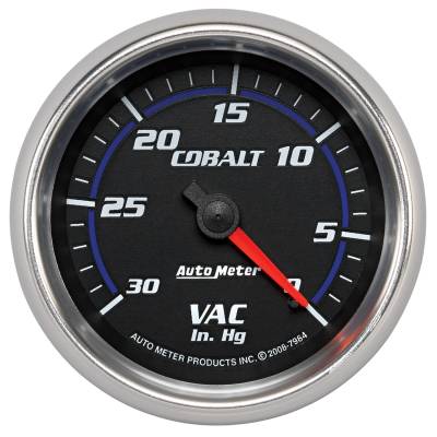 Auto Meter - Auto Meter Gauge; Vacuum; 2 5/8in.; 30inHg; Mechanical; Cobalt 7984