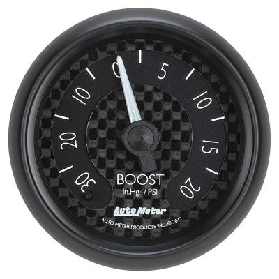 Auto Meter - Auto Meter Gauge; Vac/Boost; 2 1/16in.; 30inHg-20psi; Mechanical; GT 8001