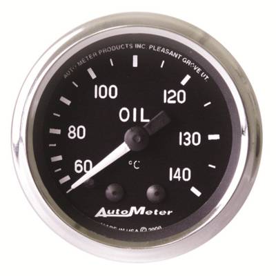 Auto Meter - Auto Meter Gauge; Oil Temp; 2 1/16in.; 60-140deg. C; Mechanical; Cobra 201008