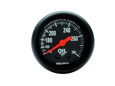 Auto Meter - Auto Meter Gauge; Oil Temp; 2 1/16in.; 140-280deg. F; Mechanical; Z Series 2609