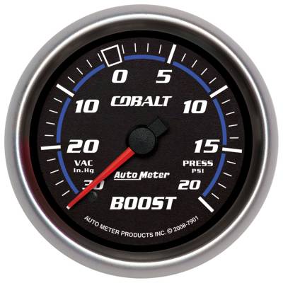 Auto Meter - Auto Meter Gauge; Vac/Boost; 2 5/8in.; 30inHg-20psi; Mechanical; Cobalt 7901