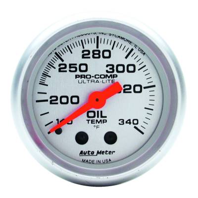 Auto Meter - Auto Meter Gauge; Oil Tank Temp; 2 1/16in.; 140-340deg. F; Mechanical; Ultra-Lite 4346