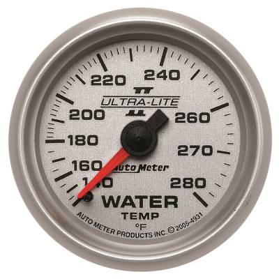 Auto Meter - Auto Meter Gauge; Water Temp; 2 1/16in.; 140-280deg. F; Mechanical; Ultra-Lite II 4931