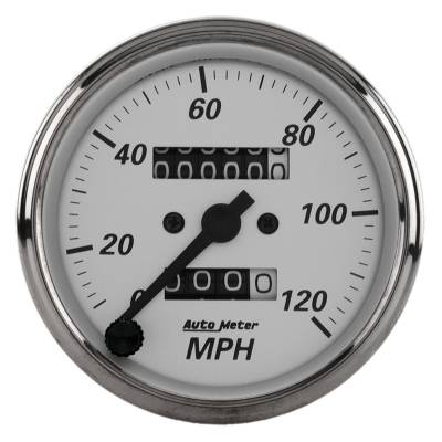 Auto Meter - Auto Meter Gauge; Speedometer; 3 1/8in.; 120mph; Mechanical; American Platinum 1993