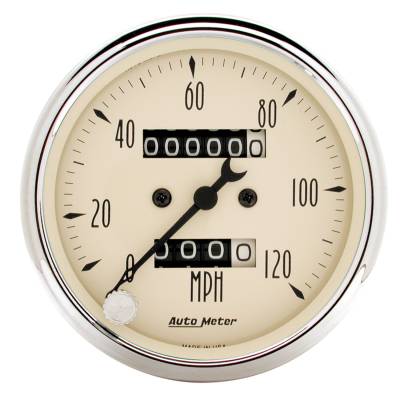 Auto Meter - Auto Meter Gauge; Speedometer; 3 1/8in.; 120mph; Mechanical; Antique Beige 1896