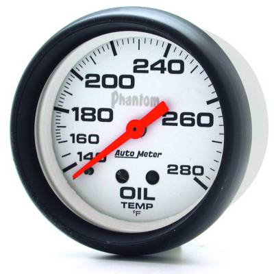 Auto Meter - Auto Meter Gauge; Oil Temp; 2 5/8in.; 140-280deg. F; Mechanical; Phantom 5841