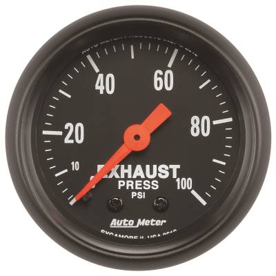 Auto Meter - Auto Meter Gauge; Exhaust Press; 2 1/16in.; 100psi; Mechanical; Z Series 2619