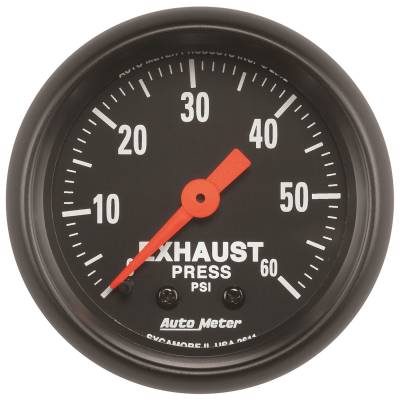 Auto Meter - Auto Meter Gauge; Exhaust Press; 2 1/16in.; 60psi; Mechanical; Z Series 2611