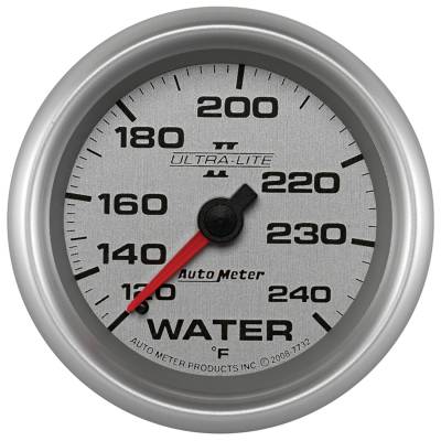 Auto Meter - Auto Meter Gauge; Water Temp; 2 5/8in.; 120-240deg. F; Mechanical; Ultra-Lite II 7732