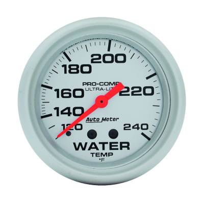 Auto Meter - Auto Meter Gauge; Water Temp; 2 5/8in.; 120-240deg. F; Mechanical; Ultra-Lite 4432