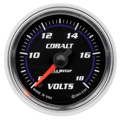 Auto Meter - Auto Meter Gauge; Voltmeter; 2 1/16in.; 18V; Digital Stepper Motor; Cobalt 6191