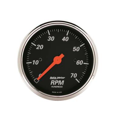 Auto Meter - Auto Meter Gauge; Tachometer; 3 1/8in.; 7k RPM; In-Dash; Designer Black 1478