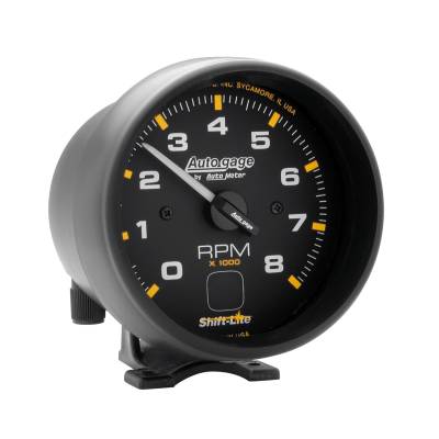 Auto Meter - Auto Meter Gauge; Tach; 3 3/4in.; 8k RPM; Pedestal w/shift light; Blk Dial Blk Case; AG 2302