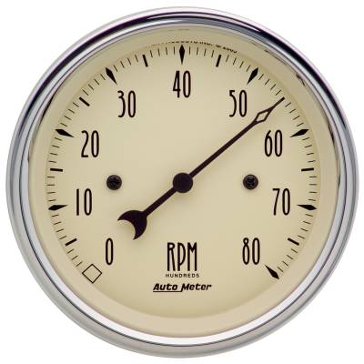 Auto Meter - Auto Meter Gauge; Tachometer; 3 3/8in.; 8k RPM; In-Dash; Antique Beige 1890