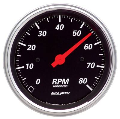 Auto Meter - Auto Meter Gauge; Tachometer; 3 3/8in.; 8k RPM; In-Dash; Designer Black 1490