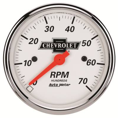 Auto Meter - Auto Meter Gauge; Tachometer; 3 1/8in.; 7k RPM; In-Dash; Chevrolet Heritage Bowtie 1398-00408