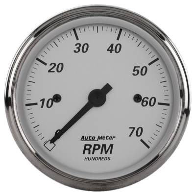 Auto Meter - Auto Meter Gauge; Tachometer; 3 1/8in.; 7k RPM; In-Dash; American Platinum 1995