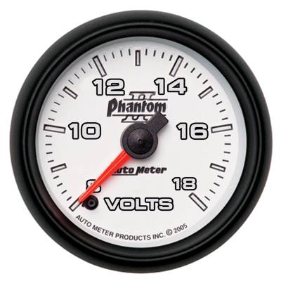 Auto Meter - Auto Meter Gauge; Voltmeter; 2 1/16in.; 18V; Digital Stepper Motor; Phantom II 7591