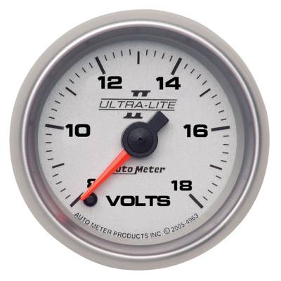 Auto Meter - Auto Meter Gauge; Voltmeter; 2 1/16in.; 18V; Digital Stepper Motor; Ultra-Lite II 4991