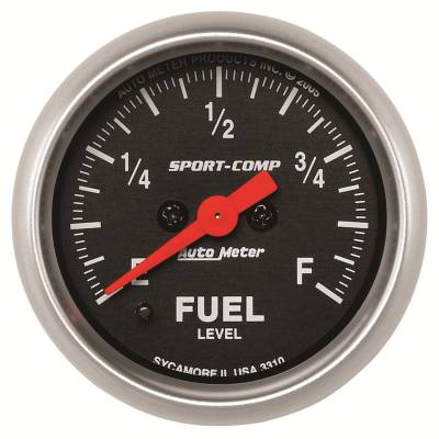 Auto Meter - Auto Meter Gauge; Fuel Level; 2 1/16in.; 0-280 Programmable; Sport-Comp 3310