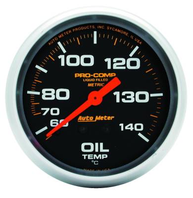 Auto Meter - Auto Meter Gauge; Oil Temp; 2 5/8in.; 140-280deg. F; Liquid Filled Mech; Pro-Comp 5441