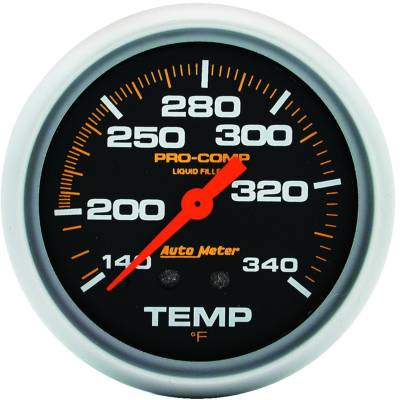 Auto Meter - Auto Meter Gauge; Temperature; 2 5/8in.; 140-280deg. F; Liquid Filled Mech; 8ft.; Pro-Comp 5435